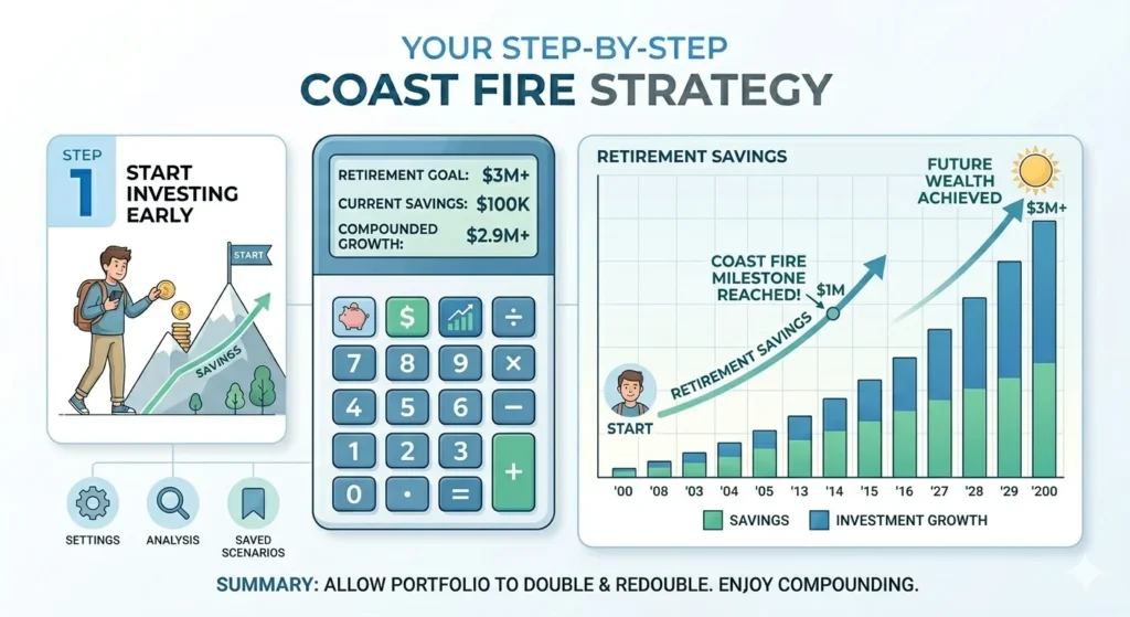 coast fire calculator compound-interest chart