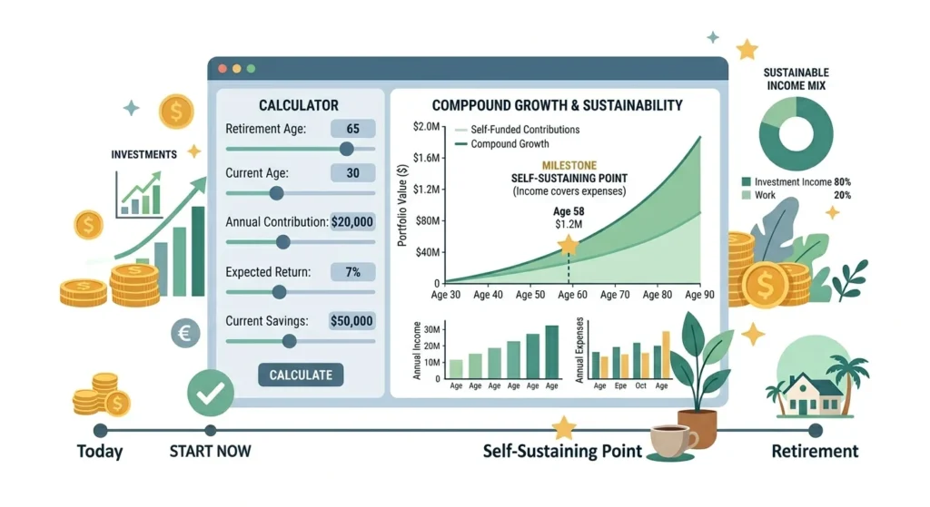 coast fire calculator compound growth chart